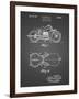 PP893-Black Grid Indian Motorcycle Saddle Patent Poster-Cole Borders-Framed Giclee Print