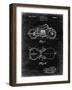 PP893-Black Grunge Indian Motorcycle Saddle Patent Poster-Cole Borders-Framed Giclee Print