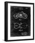 PP893-Black Grunge Indian Motorcycle Saddle Patent Poster-Cole Borders-Framed Giclee Print