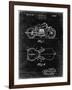 PP893-Black Grunge Indian Motorcycle Saddle Patent Poster-Cole Borders-Framed Giclee Print