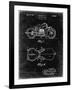 PP893-Black Grunge Indian Motorcycle Saddle Patent Poster-Cole Borders-Framed Giclee Print