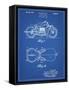 PP893-Blueprint Indian Motorcycle Saddle Patent Poster-Cole Borders-Framed Stretched Canvas