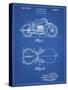 PP893-Blueprint Indian Motorcycle Saddle Patent Poster-Cole Borders-Stretched Canvas