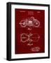 PP893-Burgundy Indian Motorcycle Saddle Patent Poster-Cole Borders-Framed Giclee Print