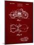 PP893-Burgundy Indian Motorcycle Saddle Patent Poster-Cole Borders-Mounted Giclee Print