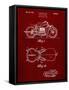 PP893-Burgundy Indian Motorcycle Saddle Patent Poster-Cole Borders-Framed Stretched Canvas
