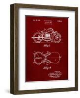 PP893-Burgundy Indian Motorcycle Saddle Patent Poster-Cole Borders-Framed Giclee Print