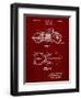 PP893-Burgundy Indian Motorcycle Saddle Patent Poster-Cole Borders-Framed Giclee Print