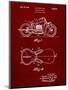 PP893-Burgundy Indian Motorcycle Saddle Patent Poster-Cole Borders-Mounted Giclee Print