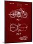 PP893-Burgundy Indian Motorcycle Saddle Patent Poster-Cole Borders-Mounted Premium Giclee Print