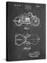 PP893-Chalkboard Indian Motorcycle Saddle Patent Poster-Cole Borders-Stretched Canvas