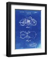 PP893-Faded Blueprint Indian Motorcycle Saddle Patent Poster-Cole Borders-Framed Premium Giclee Print