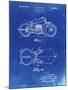 PP893-Faded Blueprint Indian Motorcycle Saddle Patent Poster-Cole Borders-Mounted Giclee Print