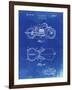 PP893-Faded Blueprint Indian Motorcycle Saddle Patent Poster-Cole Borders-Framed Giclee Print