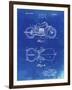 PP893-Faded Blueprint Indian Motorcycle Saddle Patent Poster-Cole Borders-Framed Giclee Print