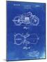 PP893-Faded Blueprint Indian Motorcycle Saddle Patent Poster-Cole Borders-Mounted Giclee Print