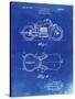 PP893-Faded Blueprint Indian Motorcycle Saddle Patent Poster-Cole Borders-Stretched Canvas