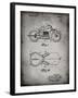 PP893-Faded Grey Indian Motorcycle Saddle Patent Poster-Cole Borders-Framed Giclee Print