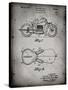 PP893-Faded Grey Indian Motorcycle Saddle Patent Poster-Cole Borders-Stretched Canvas