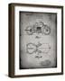 PP893-Faded Grey Indian Motorcycle Saddle Patent Poster-Cole Borders-Framed Giclee Print