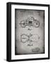 PP893-Faded Grey Indian Motorcycle Saddle Patent Poster-Cole Borders-Framed Giclee Print