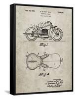 PP893-Sandstone Indian Motorcycle Saddle Patent Poster-Cole Borders-Framed Stretched Canvas