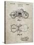 PP893-Sandstone Indian Motorcycle Saddle Patent Poster-Cole Borders-Stretched Canvas