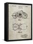 PP893-Sandstone Indian Motorcycle Saddle Patent Poster-Cole Borders-Framed Stretched Canvas