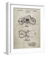 PP893-Sandstone Indian Motorcycle Saddle Patent Poster-Cole Borders-Framed Giclee Print