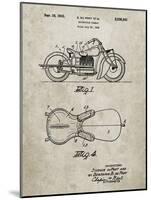 PP893-Sandstone Indian Motorcycle Saddle Patent Poster-Cole Borders-Mounted Giclee Print