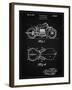 PP893-Vintage Black Indian Motorcycle Saddle Patent Poster-Cole Borders-Framed Giclee Print