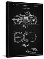 PP893-Vintage Black Indian Motorcycle Saddle Patent Poster-Cole Borders-Stretched Canvas