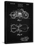 PP893-Vintage Black Indian Motorcycle Saddle Patent Poster-Cole Borders-Stretched Canvas