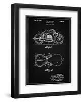 PP893-Vintage Black Indian Motorcycle Saddle Patent Poster-Cole Borders-Framed Premium Giclee Print