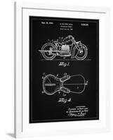 PP893-Vintage Black Indian Motorcycle Saddle Patent Poster-Cole Borders-Framed Giclee Print