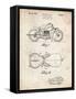 PP893-Vintage Parchment Indian Motorcycle Saddle Patent Poster-Cole Borders-Framed Stretched Canvas