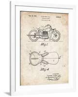 PP893-Vintage Parchment Indian Motorcycle Saddle Patent Poster-Cole Borders-Framed Giclee Print