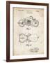 PP893-Vintage Parchment Indian Motorcycle Saddle Patent Poster-Cole Borders-Framed Giclee Print