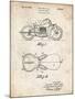 PP893-Vintage Parchment Indian Motorcycle Saddle Patent Poster-Cole Borders-Mounted Giclee Print