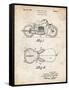 PP893-Vintage Parchment Indian Motorcycle Saddle Patent Poster-Cole Borders-Framed Stretched Canvas