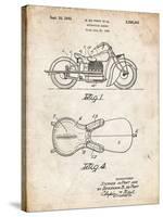 PP893-Vintage Parchment Indian Motorcycle Saddle Patent Poster-Cole Borders-Stretched Canvas