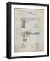 PP894-Antique Grid Parchment J.M. Browning Pistol Patent Poster-Cole Borders-Framed Giclee Print