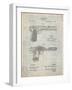 PP894-Antique Grid Parchment J.M. Browning Pistol Patent Poster-Cole Borders-Framed Giclee Print