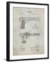 PP894-Antique Grid Parchment J.M. Browning Pistol Patent Poster-Cole Borders-Framed Giclee Print