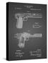 PP894-Black Grid J.M. Browning Pistol Patent Poster-Cole Borders-Stretched Canvas