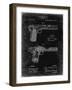 PP894-Black Grunge J.M. Browning Pistol Patent Poster-Cole Borders-Framed Giclee Print