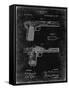 PP894-Black Grunge J.M. Browning Pistol Patent Poster-Cole Borders-Framed Stretched Canvas