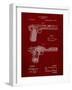 PP894-Burgundy J.M. Browning Pistol Patent Poster-Cole Borders-Framed Giclee Print