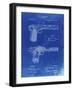 PP894-Faded Blueprint J.M. Browning Pistol Patent Poster-Cole Borders-Framed Giclee Print