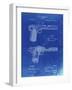 PP894-Faded Blueprint J.M. Browning Pistol Patent Poster-Cole Borders-Framed Giclee Print